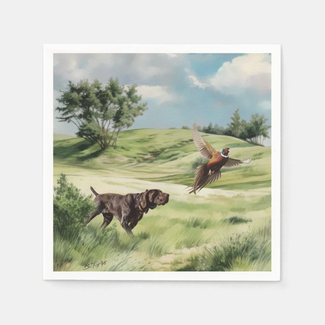 Guardanapo De Papel Ponteiros abreviados alemães (Frente)