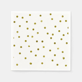 Guardanapo De Papel Pontos de Confete Dourado Falso Folheado Moderno C