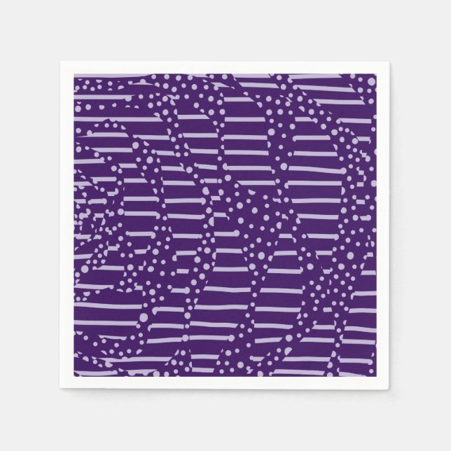 Guardanapo De Papel Pontos e tiras 2 - Roxo (Frente)