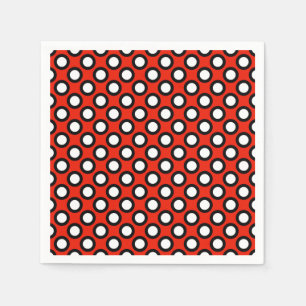 Guardanapo De Papel Pontos retrorreflectores em círculo, vermelho, pr