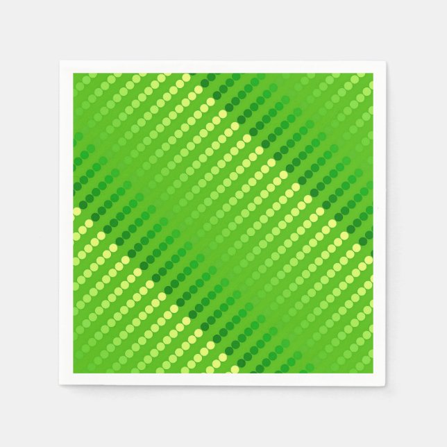 Guardanapo De Papel Pontos satíricos - tons de verde limão (Frente)