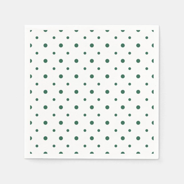 Guardanapo De Papel Pontos verdes simples Natal moderno  (Frente)