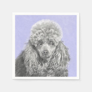 Guardanapo De Papel Poodle (Brinquedo, Miniatura) Pintando Arte Cão O