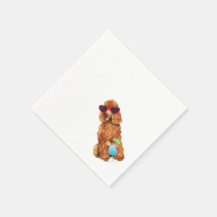 Guardanapo De Papel Poodle de Verão