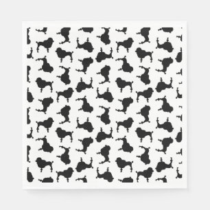 Guardanapo De Papel Poodle Dog Silhuettes COR DE FUNDO PERSONALIZADO