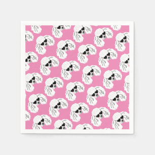 Guardanapo De Papel Poodle Pattern Cute Pink
