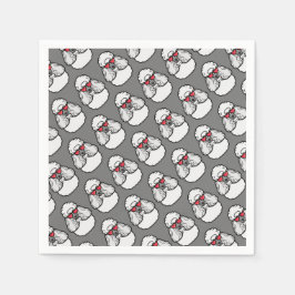 Guardanapo De Papel Poodle Pattern Engraçado