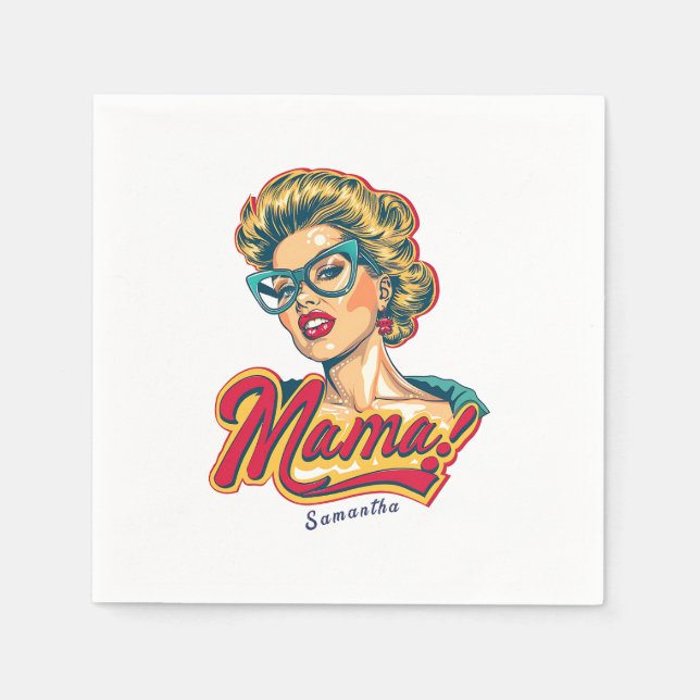 Guardanapo De Papel Pop da Mãe Personalizada Art 2 (Frente)
