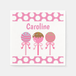 Guardanapo De Papel Pop de Bolo Rosa Ilustre Partido Personalizado Nap