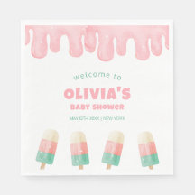 Pop do Sorvete de fusão cor-de-rosa bem-vindo