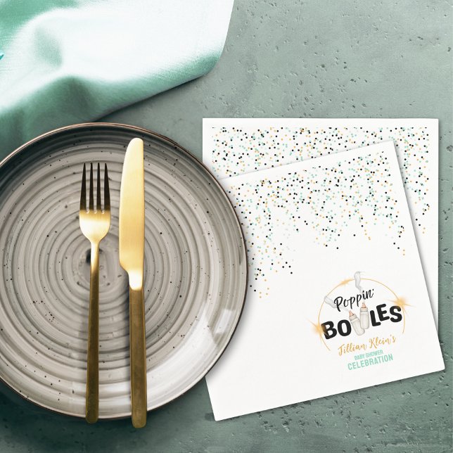 Guardanapo De Papel Poppin' Bottles Baby Shower  (Criador carregado)