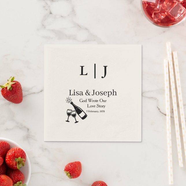 Guardanapo De Papel Popping Champagne &Toasting Glasses Party Wedding  (Insitu)