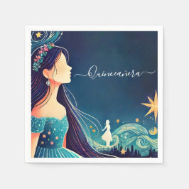 Guardanapo De Papel Por Baile de formatura de Estrela Escuro Starry Ni