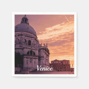Guardanapo De Papel Pôr do sol sobre Basilica em Veneza