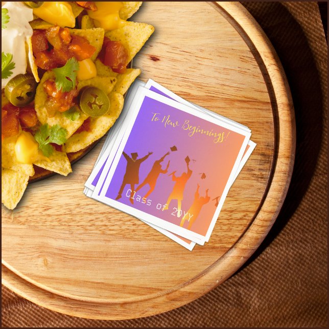 Guardanapo De Papel Pôr do Sol Vibrante Graduação Moderna de Tecnologi (Criador carregado)