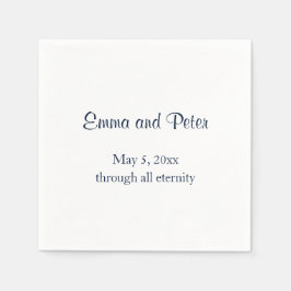 Guardanapo De Papel "Por Toda a Eternidade" Texto da Marinha Nomes e D