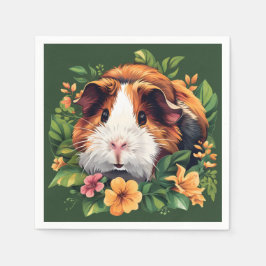 Guardanapo De Papel Porco-guineense entre flores