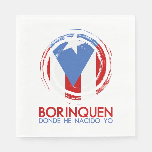 Guardanapo De Papel Porto Rico Borinquen (Frente)