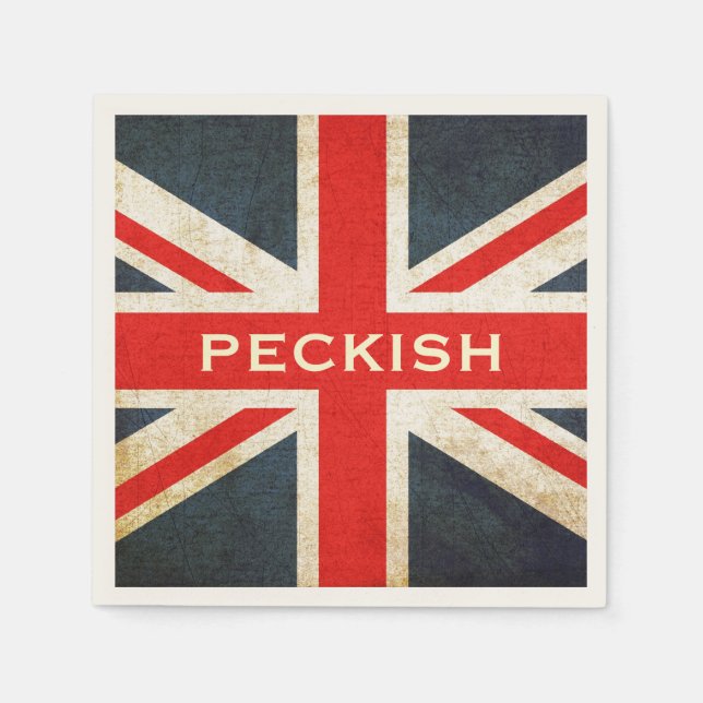 Guardanapo De Papel Posh Union Jack Peckish Party Napkins (Frente)