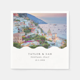 Guardanapo De Papel Positano Wedding Amalfi Coast Cocktail Napkin