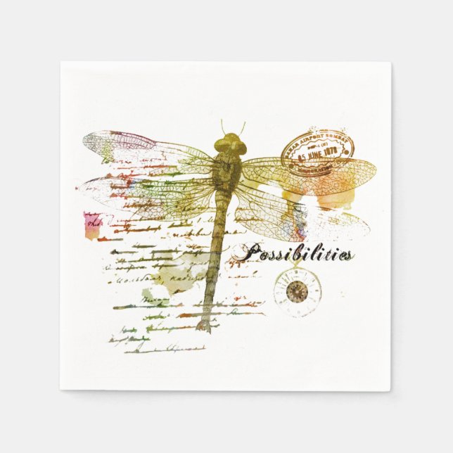 Guardanapo De Papel Possibilidades libélula (Frente)