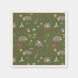 Guardanapo De Papel Possíveis em um Campo de Berry em Verde