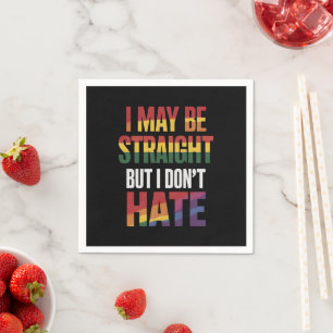 Guardanapo De Papel Posso ser Hetero, mas não odeio Orgulho gay LGBT