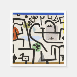 Guardanapo De Papel Pôster de Arte Abstrata Rich Harbor de Paul Klee