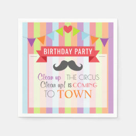 Guardanapo De Papel Poster de Circo Vintage Festa de aniversário infan