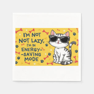 Guardanapo De Papel Poster de Gato Engraçado, Gato de Cartoon vestindo