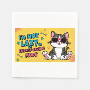 Guardanapo De Papel Poster de gato engraçado vestindo óculos de sol