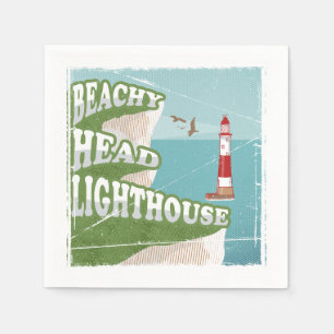 Guardanapo De Papel Poster do farol da cabeça de praia