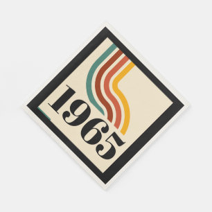 Guardanapo De Papel poster vintage de faixa retrô 1965