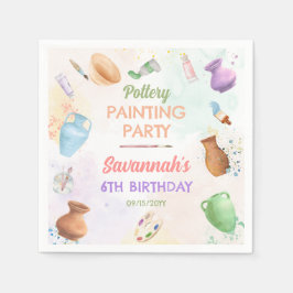 Guardanapo De Papel Pottery Painting Birthday