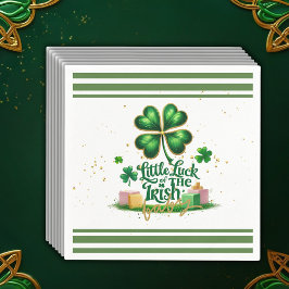 Guardanapo De Papel Pouca sorte do Chá de fraldas Dourado de Shamrock