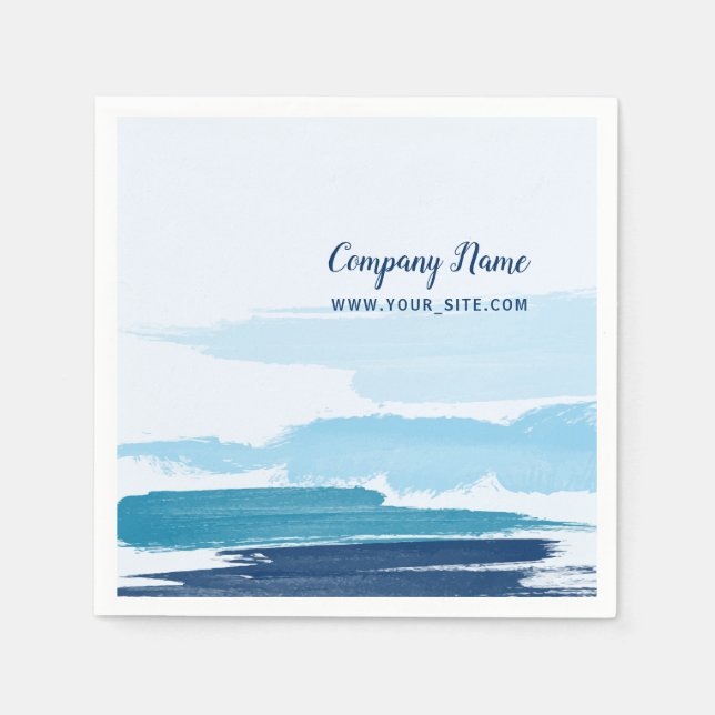 Guardanapo De Papel Praça de Brushstrokes de Água (Frente)