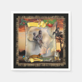 Guardanapo De Papel Praça design africana personalizada