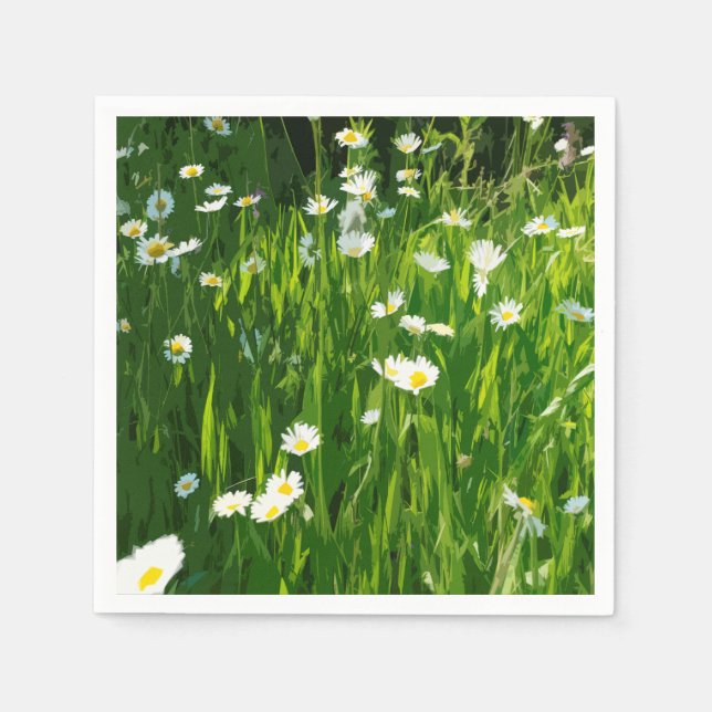 Guardanapo De Papel Prado de flores (Frente)