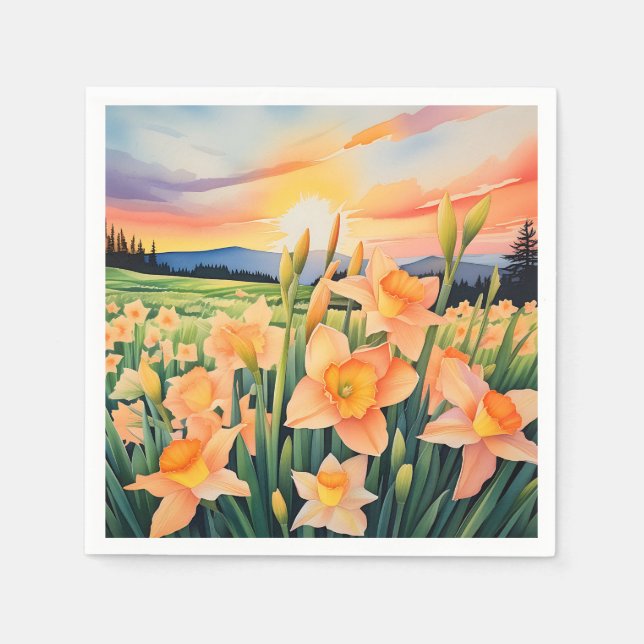 Guardanapo De Papel Prados Daffodil Vibrantes (Frente)