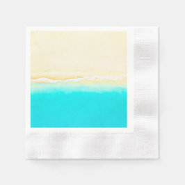 Guardanapo De Papel Praia bonito da Shore do Oceano Teal