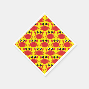 Guardanapo De Papel Praia da Festa de aniversário do Caranguejo