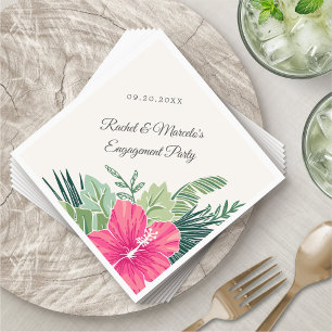 Guardanapo De Papel Praia Floral Tropical