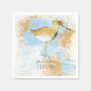 Guardanapo De Papel Praia personalizada recepção do Shorebird temát