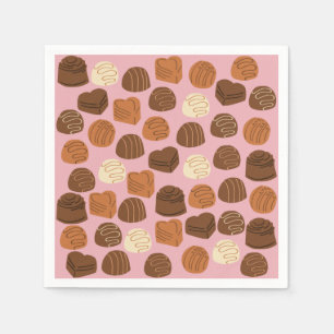 Guardanapo De Papel Pralines de Chocolate Bonito Papel Napkins