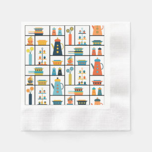 Guardanapo De Papel Prateleiras modernas de Na moda retrô de meio sécu