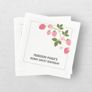 Guardanapo De Papel Prato de Papel Cor-de-Rosa Morango Fofo para Anive
