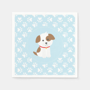 Guardanapo De Papel Pratos de festa de aniversário de cachorrinho com 