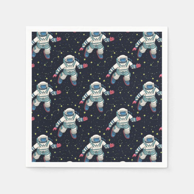 Guardanapo De Papel Pratos de papel de astronauta espacial (Frente)
