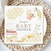 Pratos de Papel para Chá de Bebê Abelha