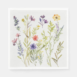 Guardanapo De Papel Pratos de Picnic - Lindas Flores Silvestres